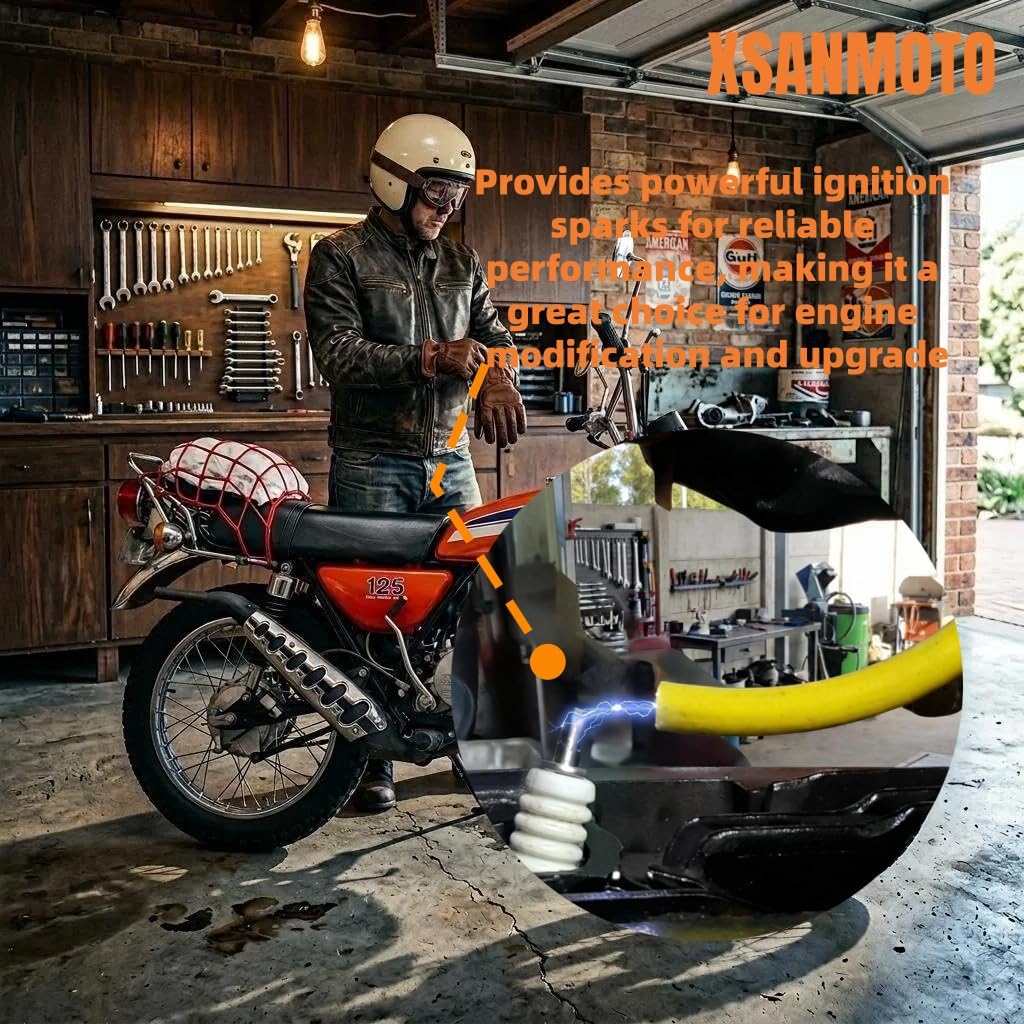 Racing Ignition Coil, 56KV High Output for 4T/2T Carburetor Motorcycle, Universal for ATV Scooter Go Kart Pit Bike GY6,for nibbi Dirt Bike,for 50cc 90cc 110cc 125cc 150cc 200cc 250cc