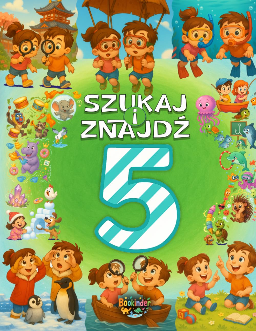 Szukaj i Znajdź: Książka z grami dla 5-latków
