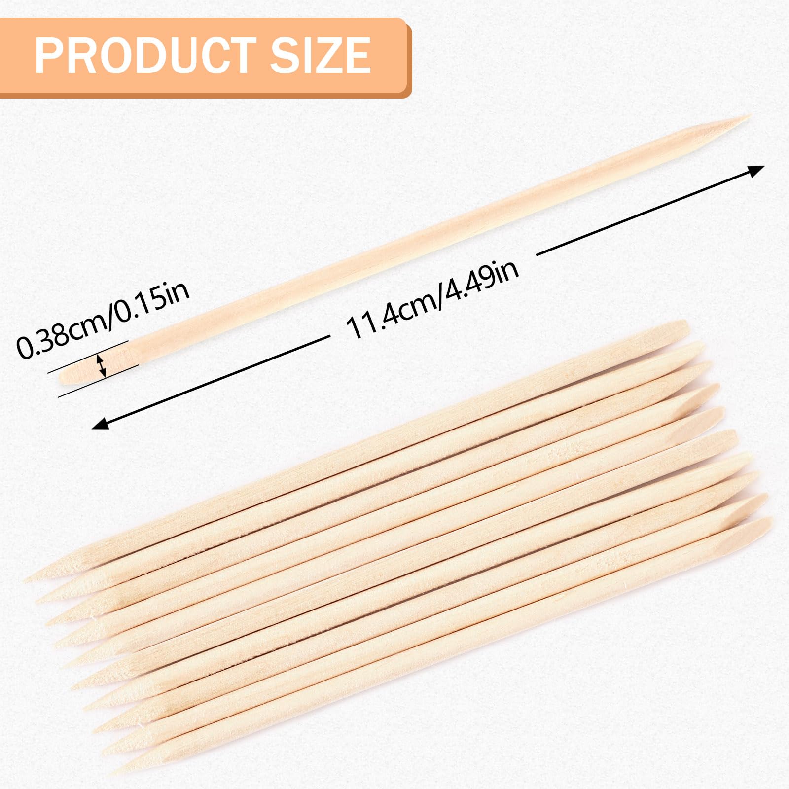 JANYUN 200 Pcs Eyebrow Wax Sticks Waxing Applicator, Wood Wax Spatulas for Face and Small Hair Removal Sticks… (Pointed Flat Handle) - Image 2