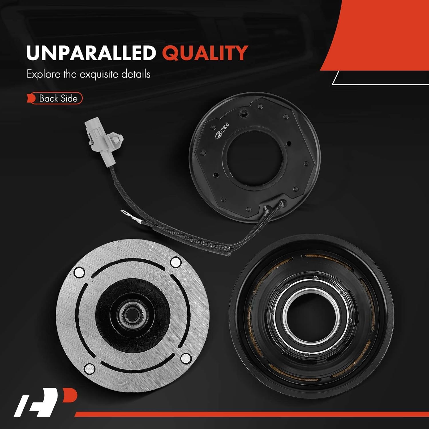 A-Premium Air Conditioner AC Compressor Clutch Kit Compatible with BMW 335i, 335i GT xDrive, X5, 535d, 535d xDrive, 535i, 535i GT xDrive, X3, 435i, 435i xDrive Gran Coupe, 740i, 740Li xDrive, X6, 640i