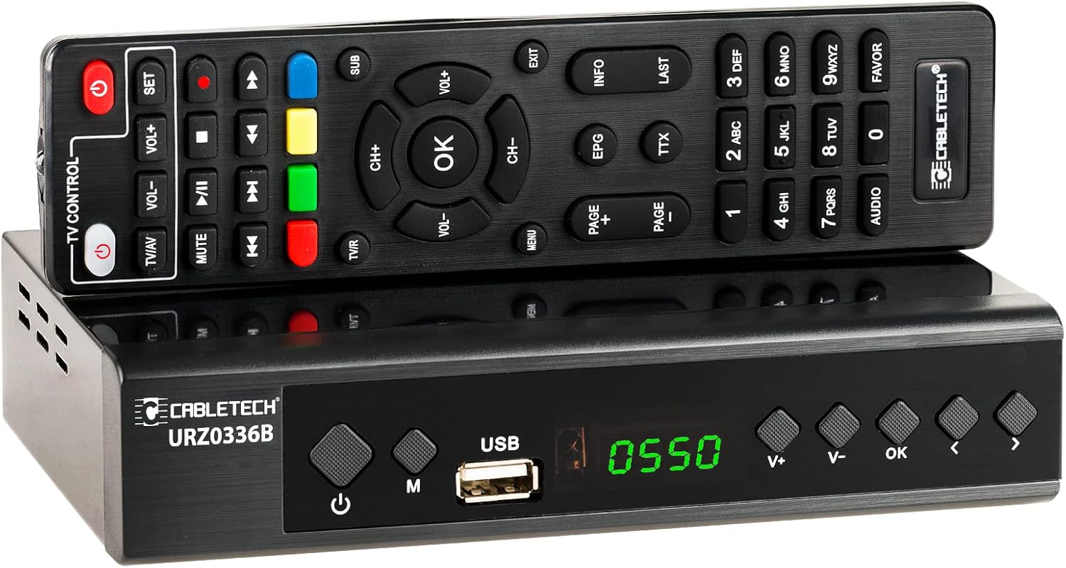 Cabletech URZ0336B DVB-T2 Tuner and Remote Control