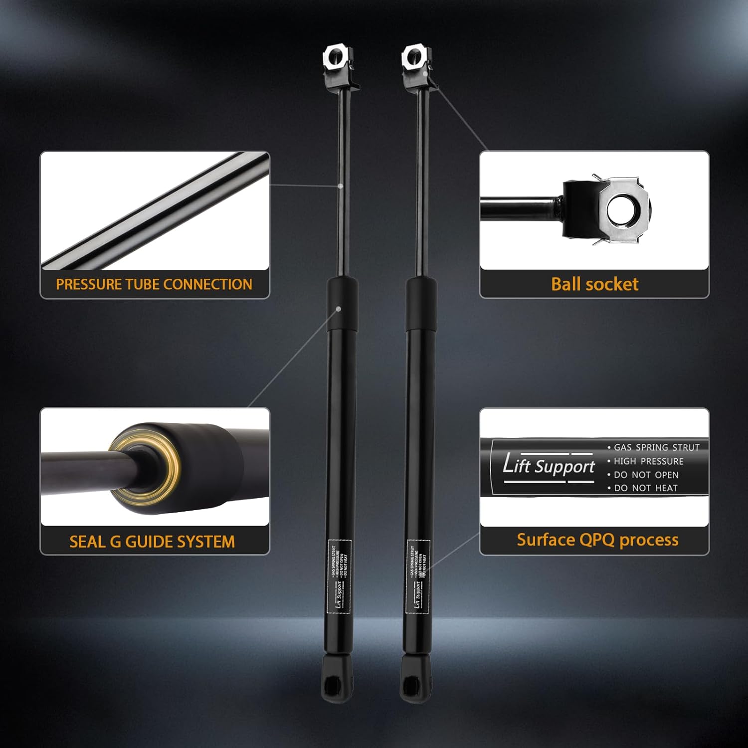 Rear Trunk Lift Supports for Lexus IS250 IS300 IS350 2006 2007 2008 2009 2010 2011 2012 2013 2014 2015 Shock Struts (Pack of 2) PM1016 6453053014
