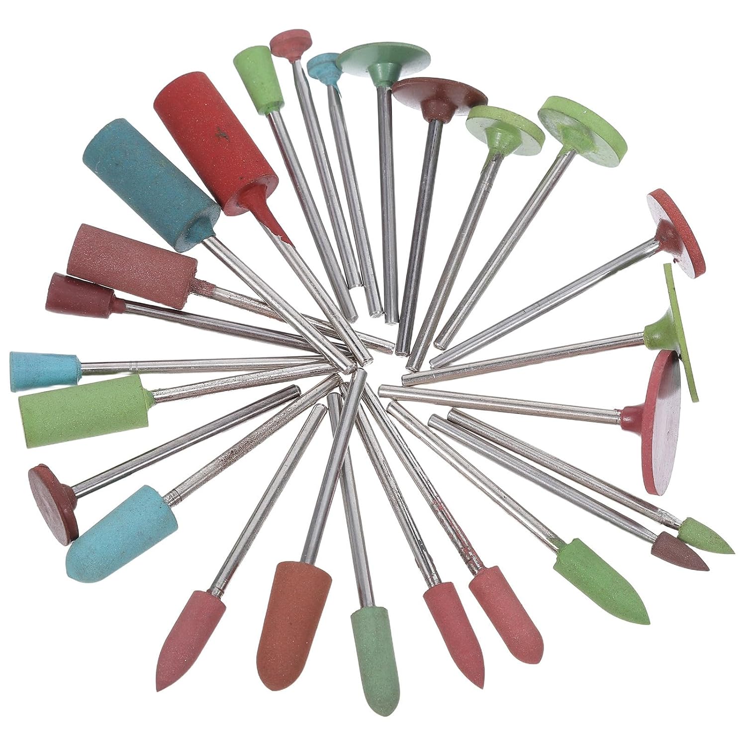 Rubber Polishing Bits for Jewelry 2.35mm Shank 26pcs Metal