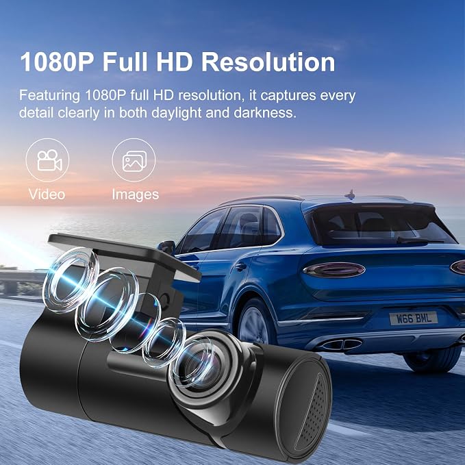 Cámara para Carro WiFi Mini Dash Cam 1080P 140° miniatura 5