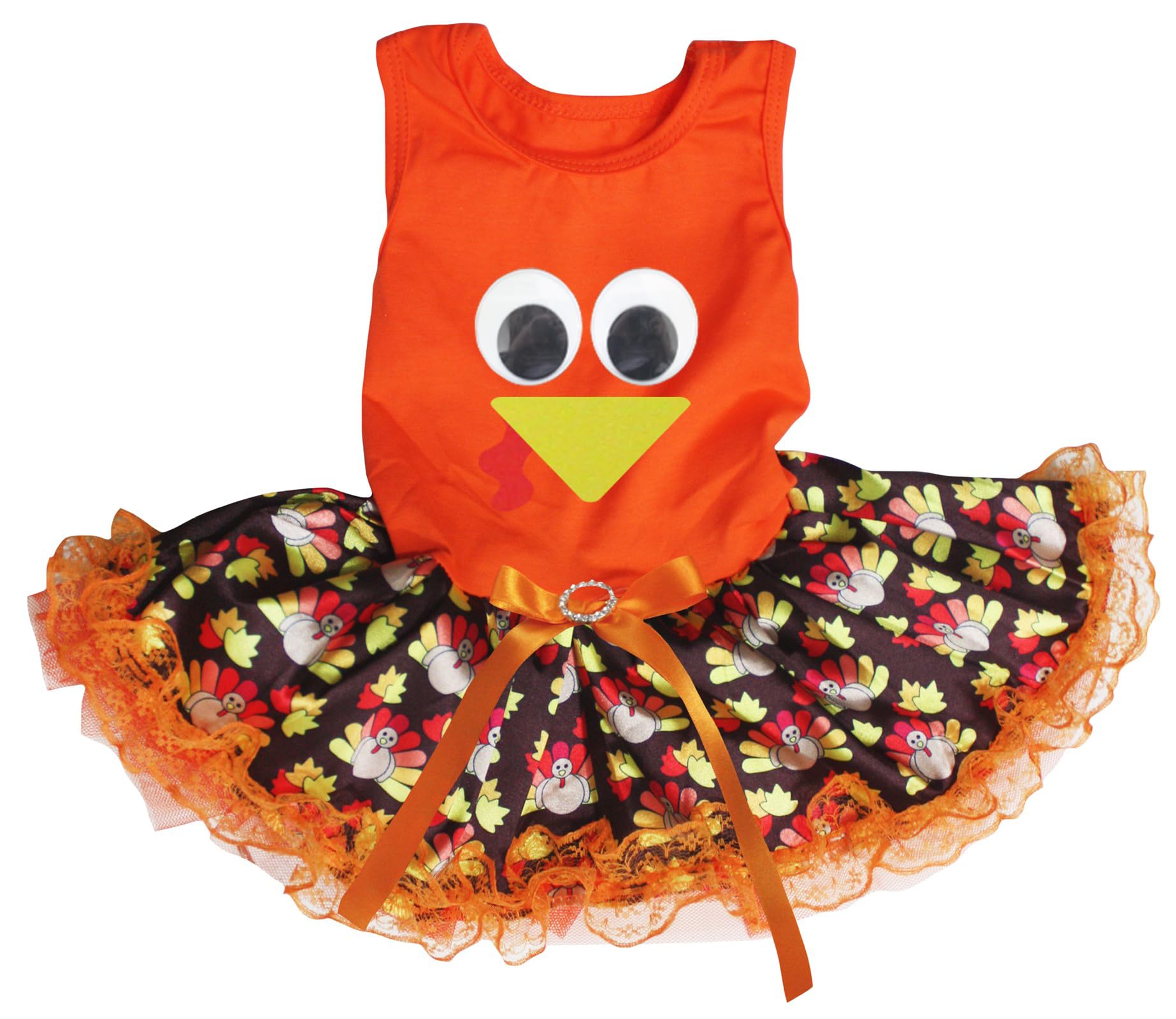 Robe pour chiot orange XS qui protège du froid avec un style rigolo