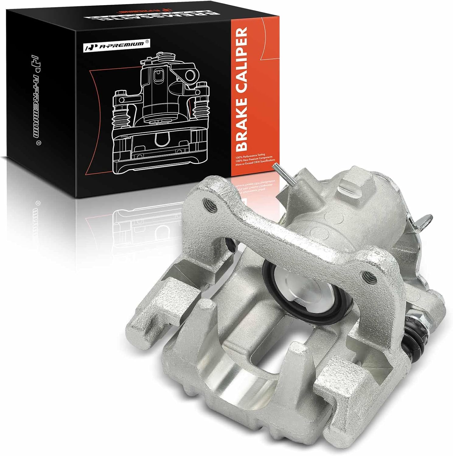 A-Premium Disc Brake Caliper Assembly with Bracket Compatible with Volkswagen Passat 2000-2005 & Audi A6 Quattro 1998-2004, Allroad Quattro 2001-2005, 1.8L 2.7L 2.8L 3.0L - Rear Left Driver Side