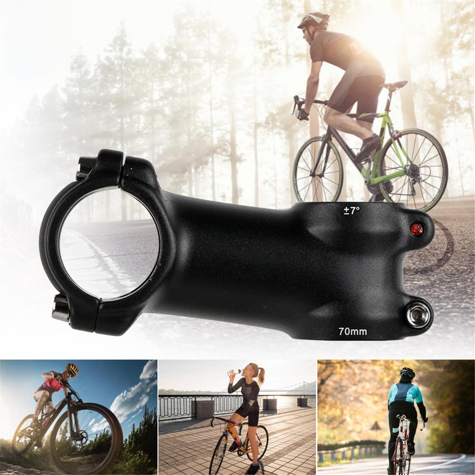 自転車用ステム 31.8mm アルミ合金製ハンドルバー・ライザー延長パーツ 