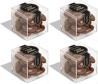 Sugarfina Maple Bourbon Pecans Small Candy Cube, 2.4 oz, 4 Count | Non-Alcoholic, Bourbon-Flavored Chocolate
