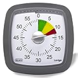 Lavigo 60 Minute Countdown Visual Timer for Adults Kitchen Cooking Kids Study Reading Classroom Teaching and Office, Three Colors Scale Designed, Quietly Count Time Management Tool(Gray)