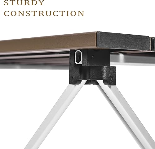 Miniatura 6 de Mesa de camping portátil Grope con tablero de aluminio, mesa de playa plegable fácil de transportar, perfecta para exteriores, picnic, barbacoa,