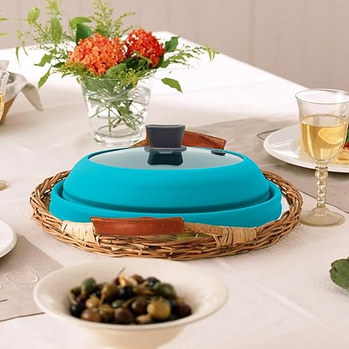 Miniatura 7 de Cubierta de salpicaduras de microondas para alimentos, cubierta plegable de vidrio para microondas, protector de salpicaduras de silicona, apto para
