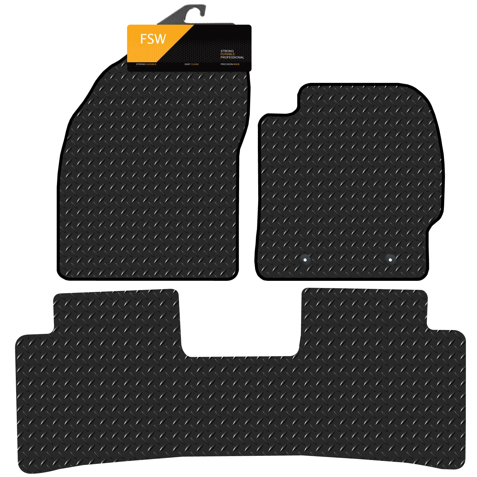 FSW Tailored Car Mats Prius 200912 Taxi Version 1Pc Rear HEAVY DUTY 3mm Rubber Matting