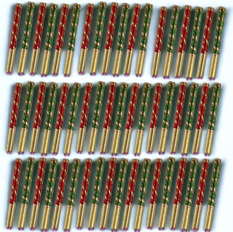 IMAGICART Dandiya Set, Lace Decorated Wooden Dandiya Sticks, Navratri Garba Dance Sticks (Set of 200)