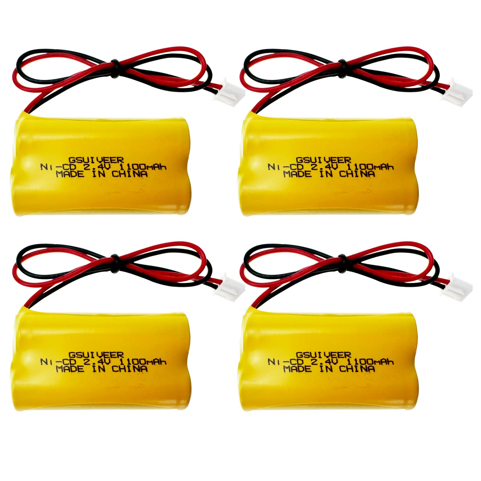 GSUIVEER 2.4V Emergency Light Battery Exit Sign Replacement 2.4 Volt 1100mAh Ni-CD Compatible with Lithonia 10010034 Exitronix 10010036 Interstate