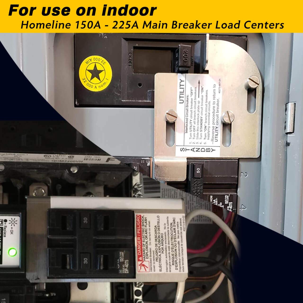 Generator Interlock Kit, HOMCGK2C Homeline Cover Generator and QOM2