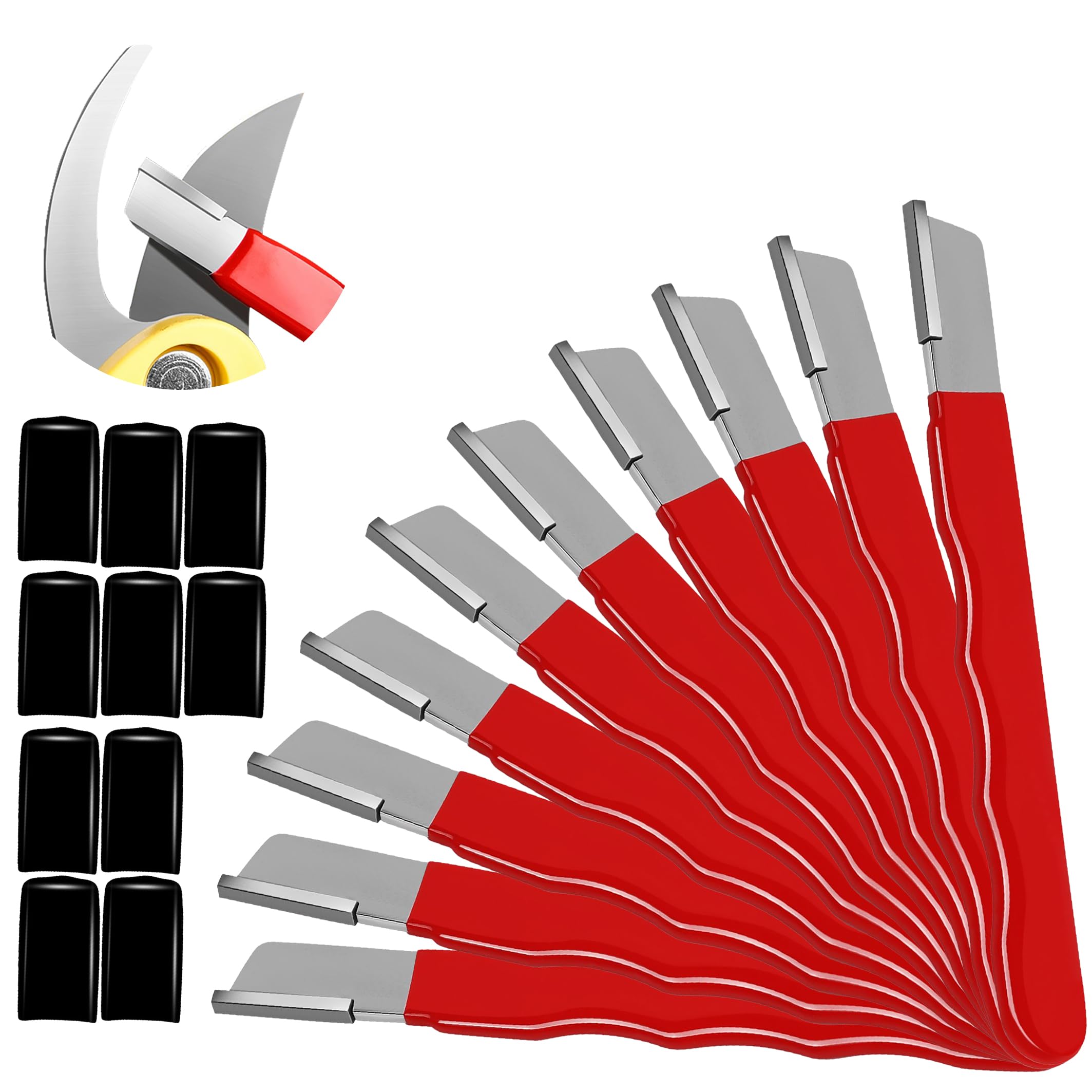 Garden Tool Sharpener - Portable Blade Sharpener for Axe, Machete, Hedge Shears, Scissors, Hatchets, and Pocket Knife - Sharpener 10PCS