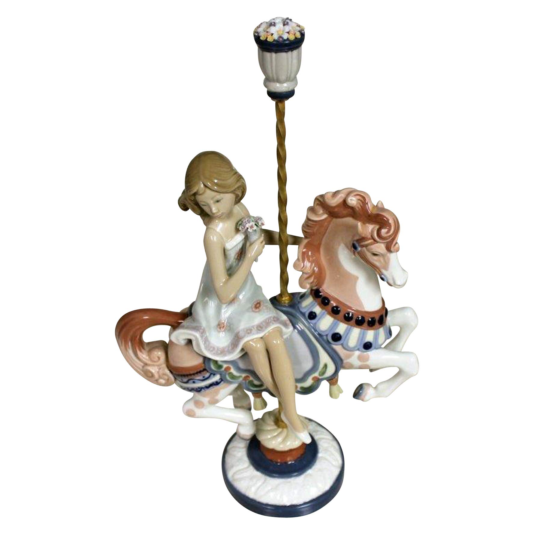 リヤドロ メリーゴーランドに乗る少女 刻印あり