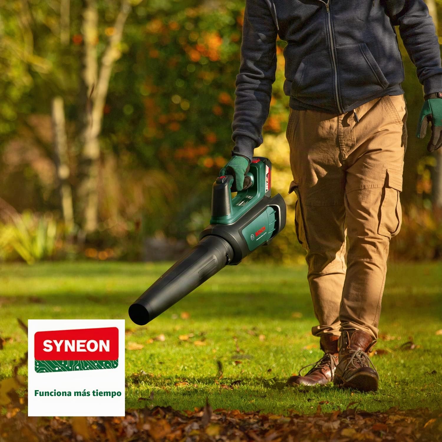 Bosch Soplador de Hojas Bosch AdvancedLeafblower 36V750 (batería de 2.0 Ah, Sistema de 36 voltios, para Eliminar Hojas Rebeldes en áreas Grandes, Peso: 3,5 kg)