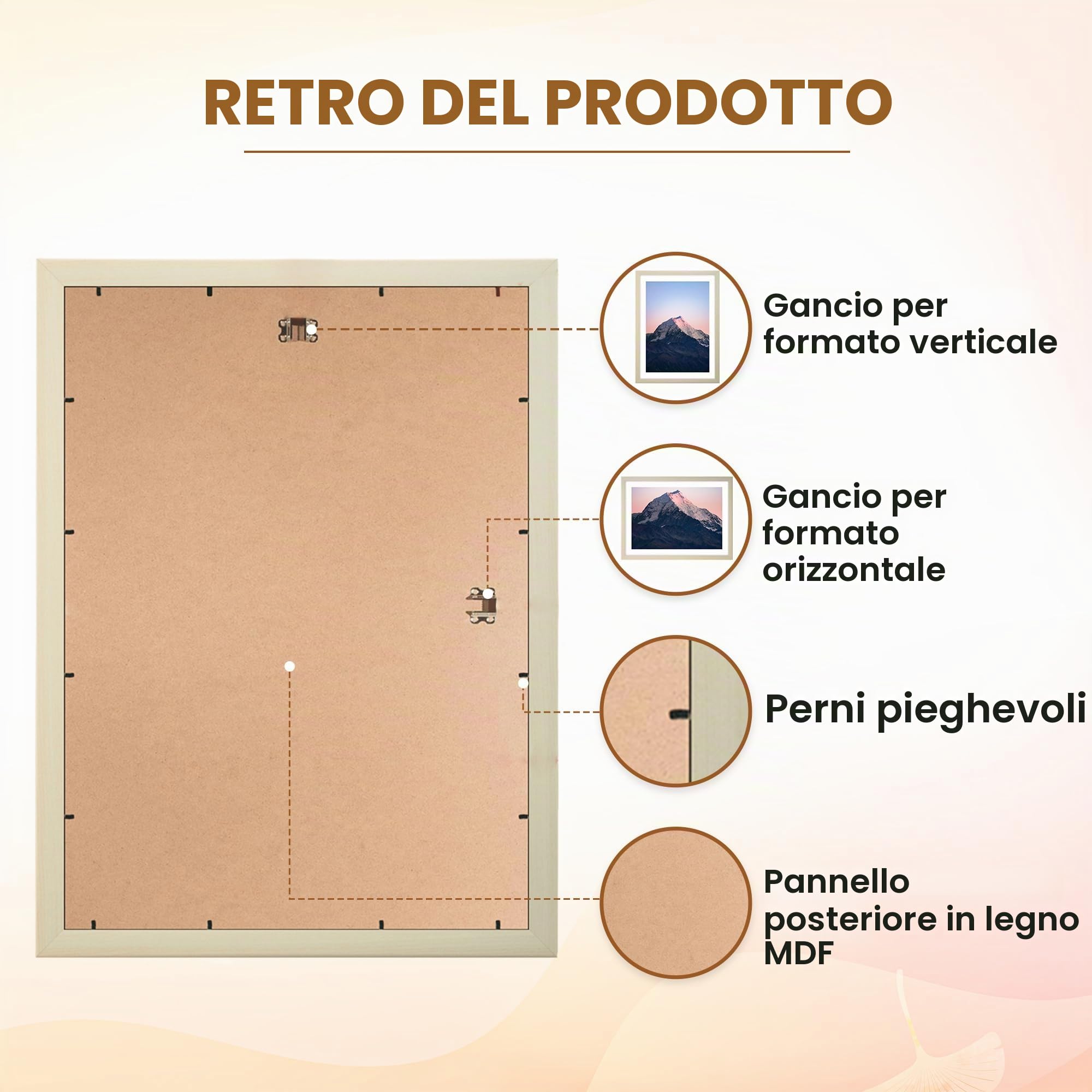 FRAMO Cornice per foto in legno di pino nero da 60 x 120 cm (Dimensione dell'immagine) | Dimensione selezionabile | Poster | Puzzle | Collage | Personalizzato