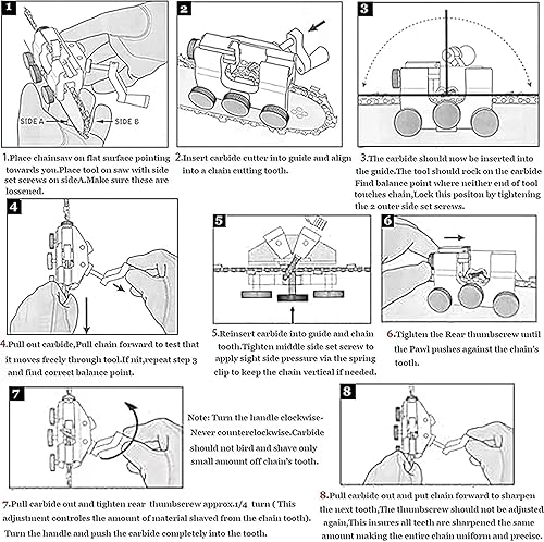 Miniatura 2 de SEPPR Afilador de motosierra herramienta de accesorios para afilador de motosierra kit de afilador de hoja de sierra de cadena adecuado para todo