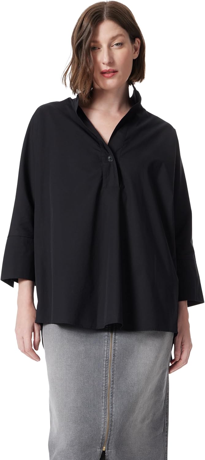DEE OCLEPPO Womens Hailey Stand Collar Shirt Standard