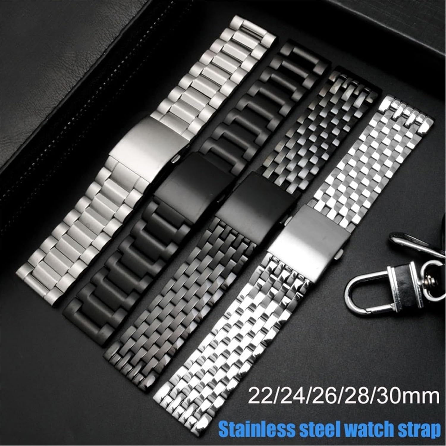 Stainless Steel Watch Band Metal Watch Band Suitable for Smart Watch Quartz Watch Men's Women's Metal Solid Replacement Watch Band(3101 Silver,30mm)