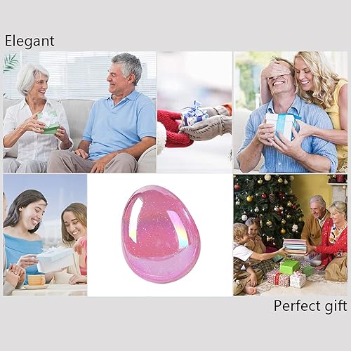 Miniatura 6 de Cepillo de pelo, cepillo desenredante portátil, con forma de huevo con purpurina, nudos antiestáticos, cepillo desenredante de masaje con cojín de