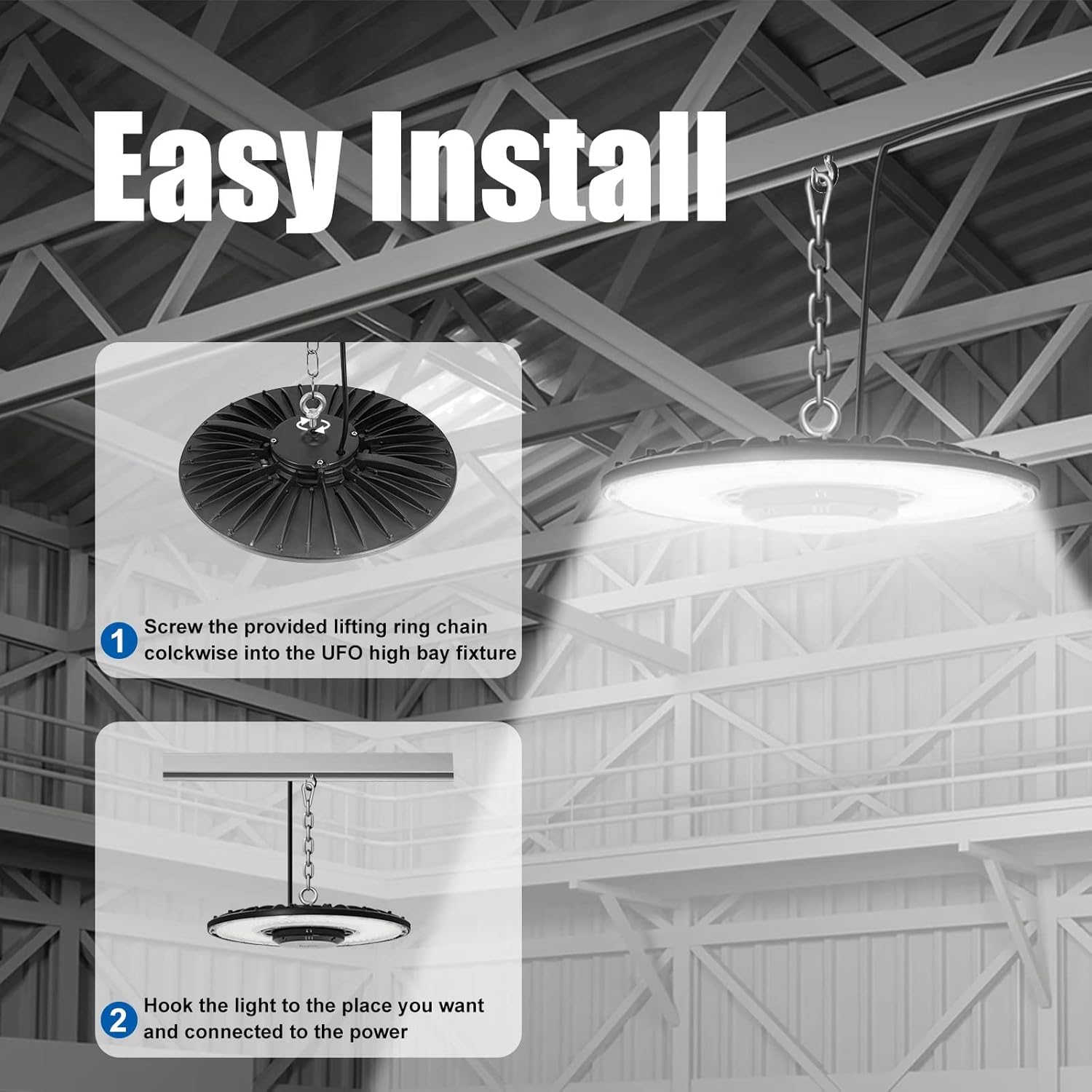 Get Cheap Price 10 Pack 200W LED High Bay Light, 20000LM 6000K UFO LED Shop Light, 5' Cable with 110V US Plug, IP65 Commercial Lowbay Area Lighting Fixture for Garage Factory Workshop Warehouse Residential, Non-Dim 🛒 Crazy Deals 10 Pack 200W LED High Bay Light, 20000LM 6000K UFO LED Shop Light, 5' Cable with 110V US Plug, IP65 Commercial Lowbay Area Lighting Fixture for Garage Factory Workshop Warehouse Residential, Non-Dim