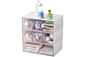 3 Tier Plastic Drawer Desktop Organizers and Storage