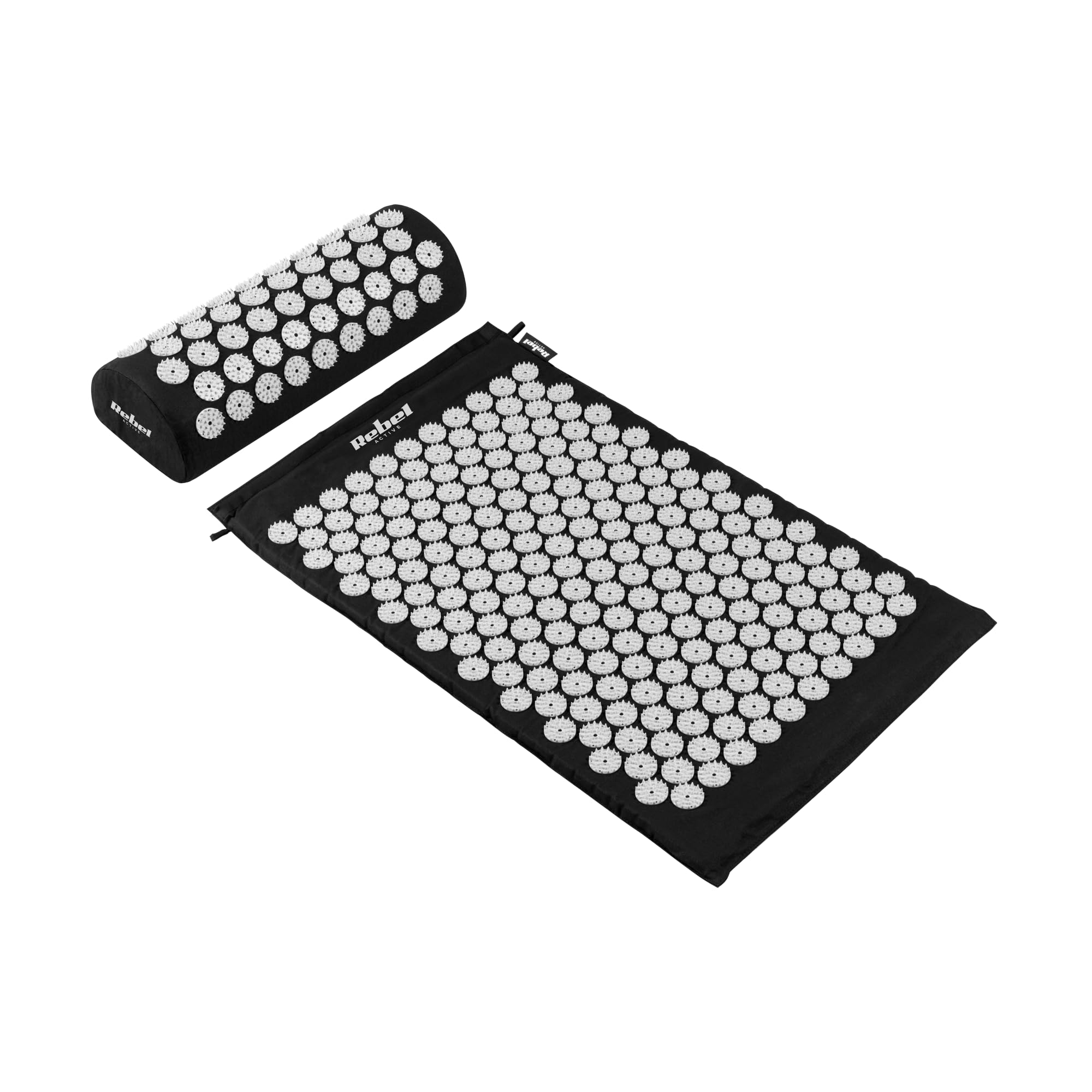 Soulager le mal de dos avec le tapis d'acupression Rebel Active RBA-6002-BK noir