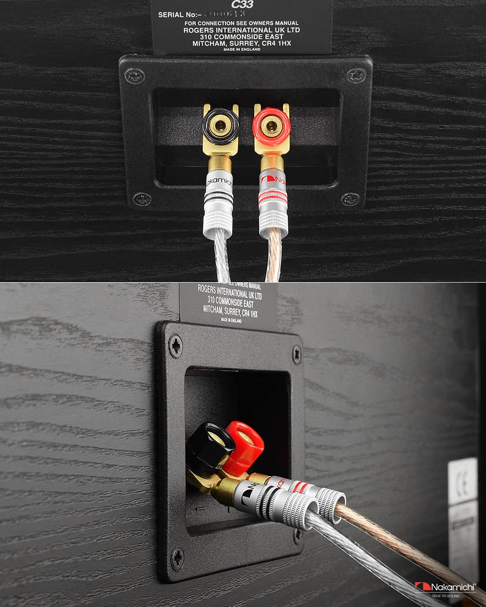 Nakamichi Excel Series 24k Gold Plated Spade Y Banana Plug 12-18 AWG Gauge Size 4mm Speakers Amplifier Hi-Fi AV Stereo Home Theatre Audio Wire Cable Screw Connector, 4 Pcs (2-Pairs) - Image 8