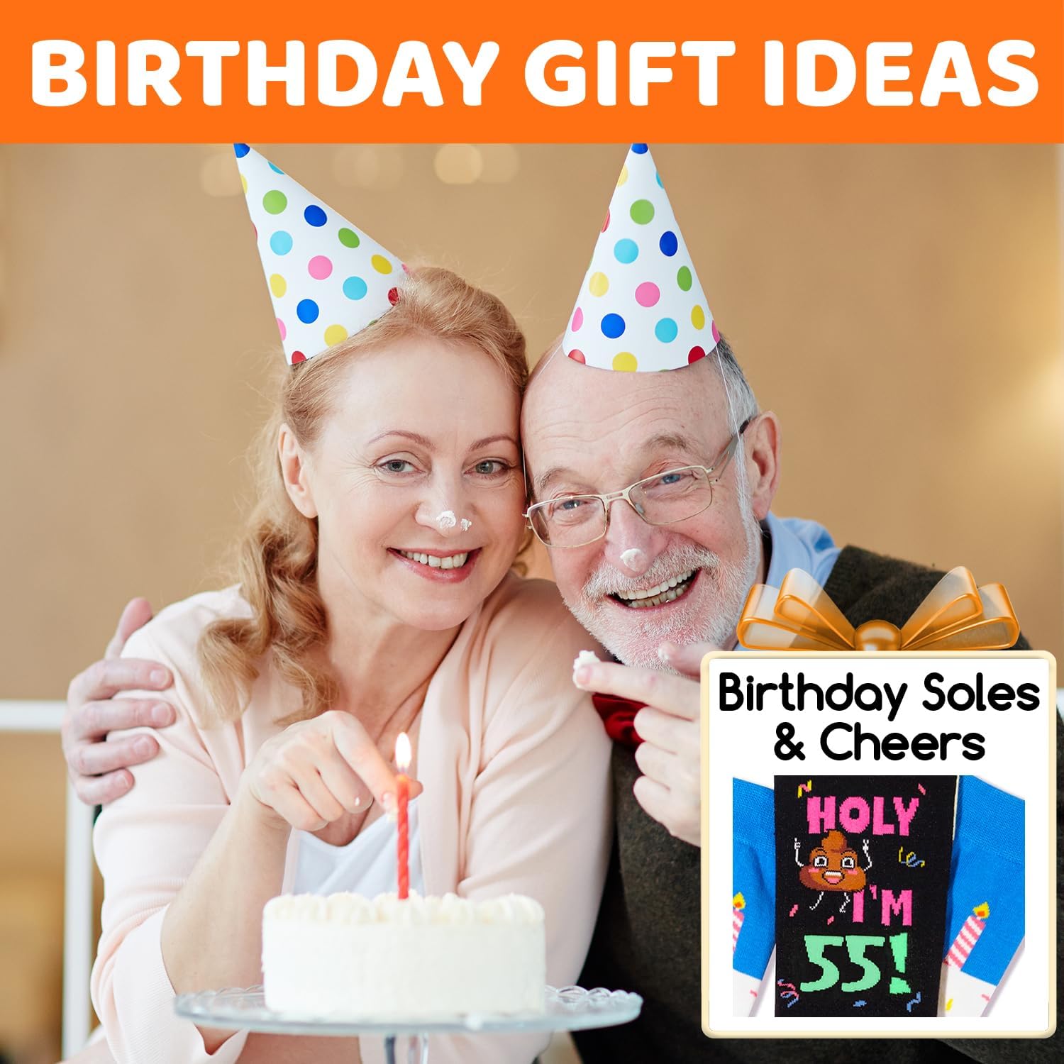 HAPPYPOP Funny Birthday Gifts - 30 35 40 45 50 55 Year Old Birthday Socks for Women & Men - Image 5