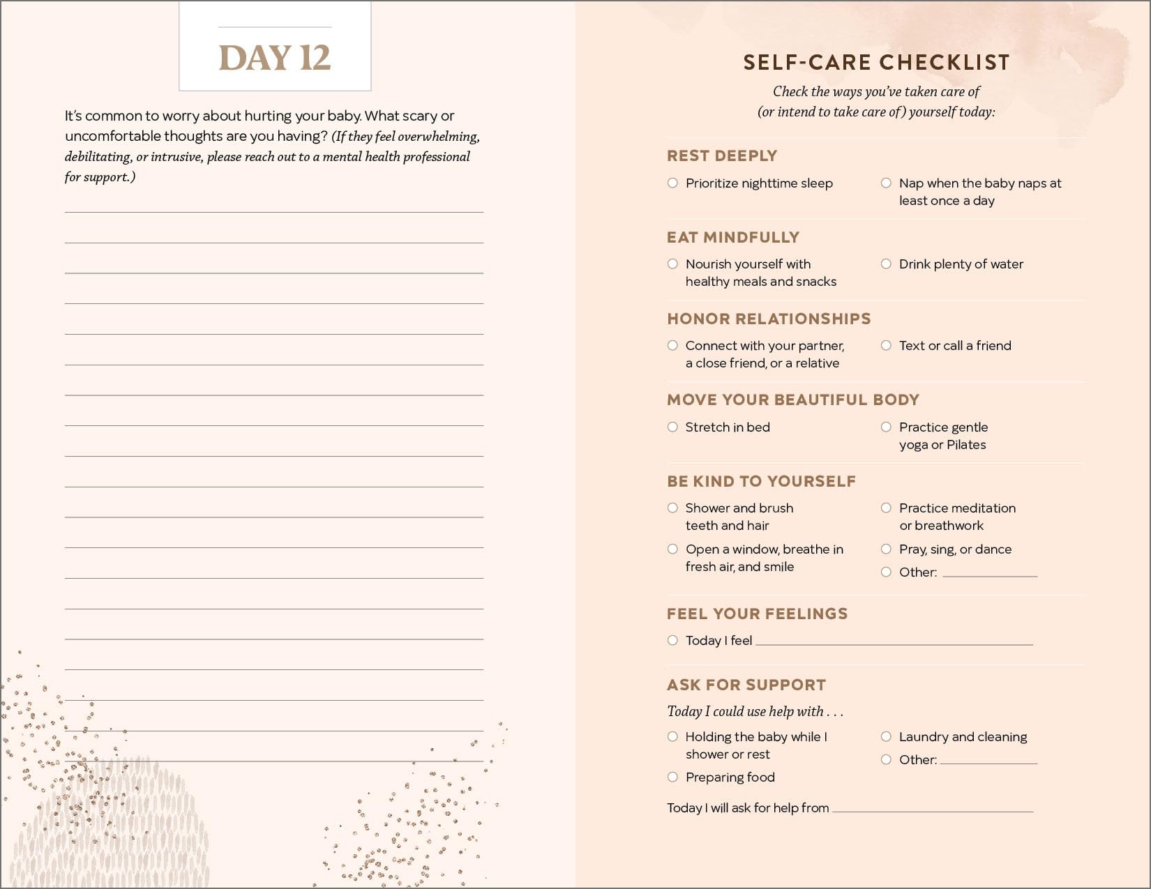 The First 90 Days After Birth: A Self-Care Journal for First-Time Moms