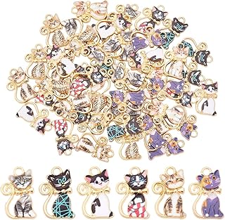 DICOSMETIC Mixed Color Animal Charms Alloy Enamel Pendants for Jewelry Making