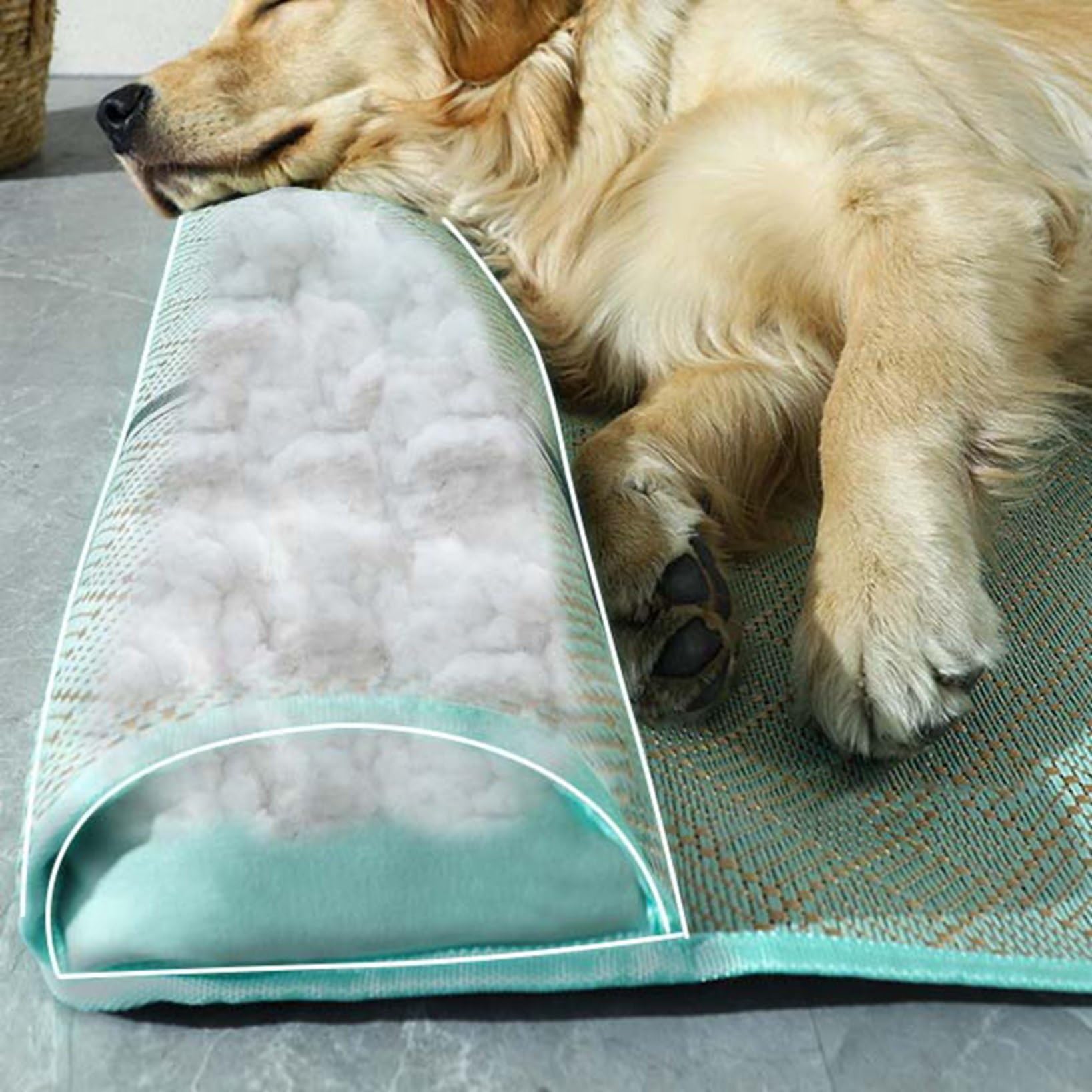 Amazon | 犬用 ベッド ござ ペットベッド やんわり 夏用 藤