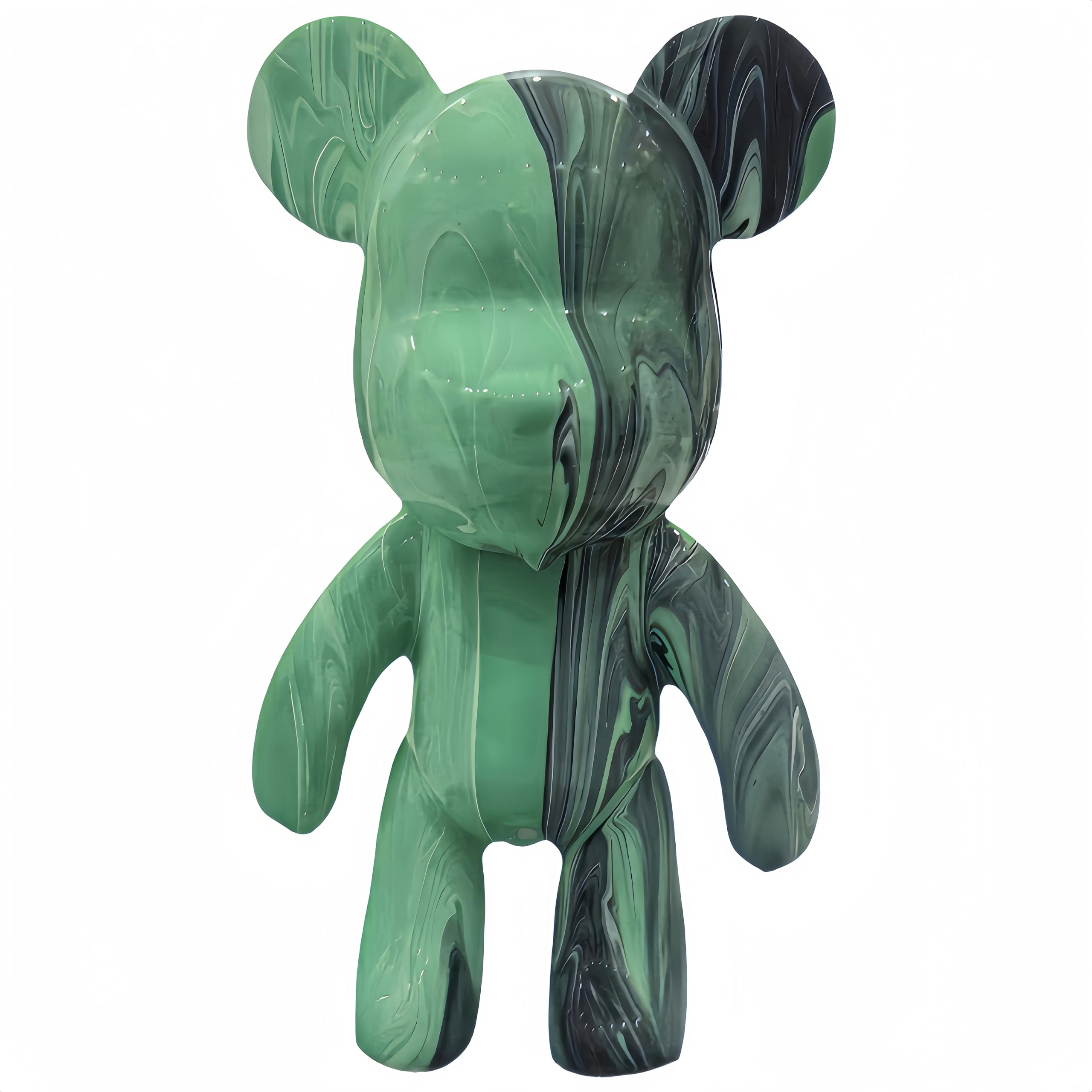 YONXID DIY Fluid Bear Painting Kit - Creative Home Decor Handcrafted Teddy Bear, Bearbrick Figure, and Bears to Paint Dolls for Birthday and Valentine's Day Gifts (9.05 Inches, Bear)