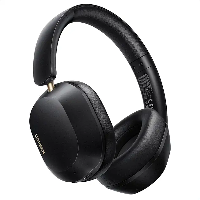 UGREEN HiTune Max5c Bluetooth Kopfhörer Over Ear mit Hybrid Active Noise Cancelling, Hi-Res Audio, LDAC, 75h Akku, Bluetooth 5.4, Spatial Audio, EQ in App, Duale Verbindung (Schwarz)
