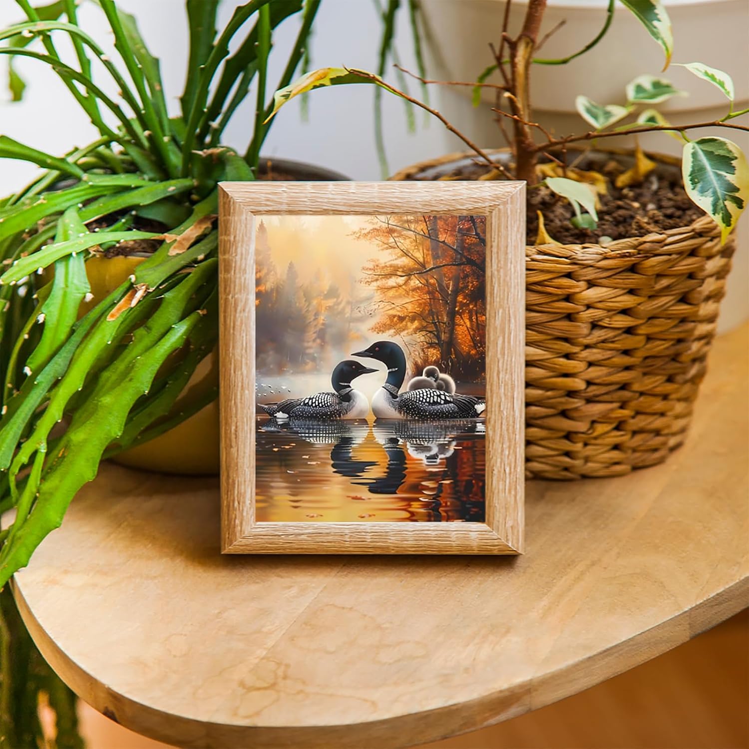 KAYEIUU Common Loon Family Adults Diamond Painting Pictures DIY Art Crafts Kits for Home Wall Decoration 12x16 inch