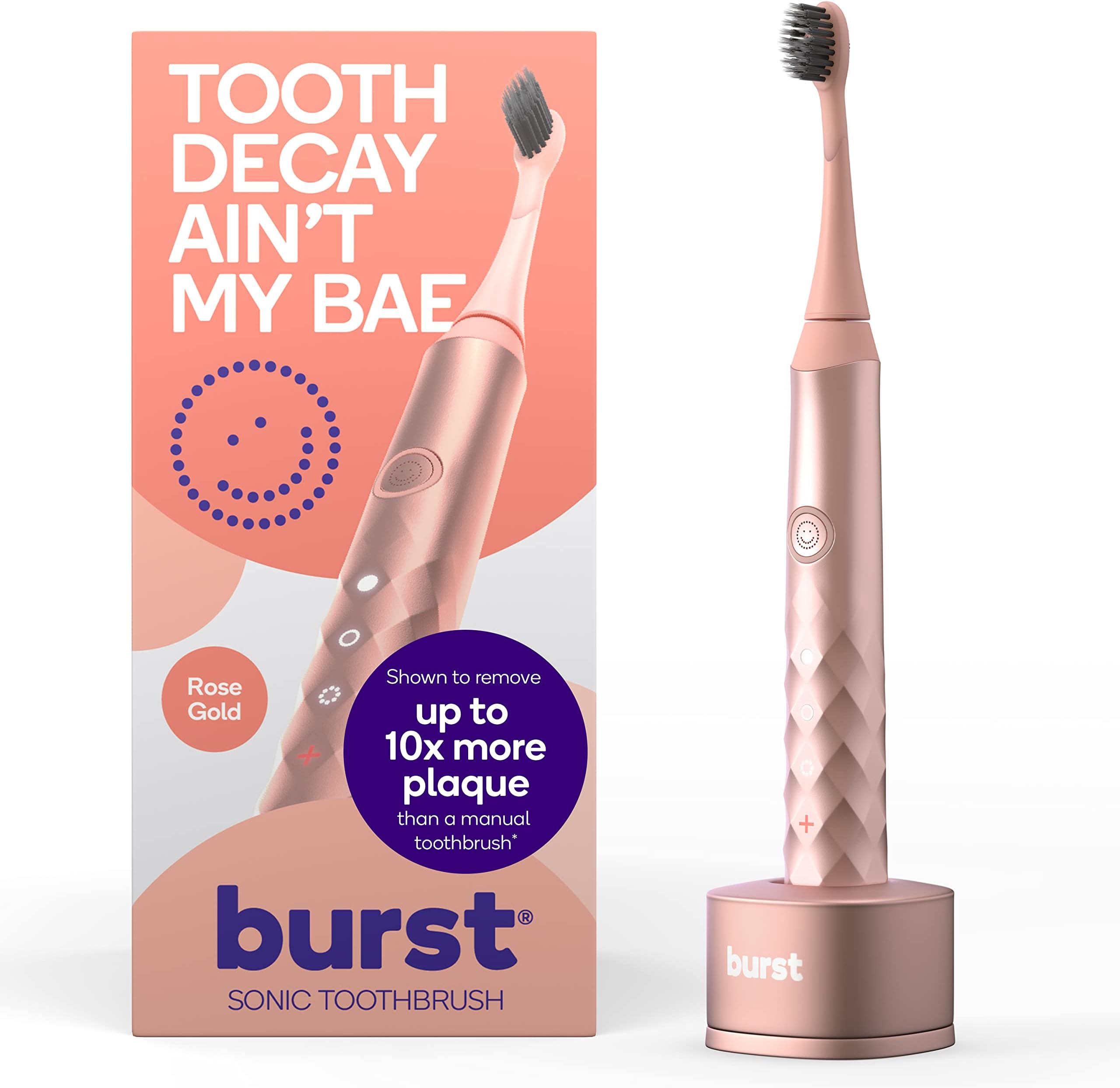 Amazon.com: Burst Curve Sonic Electric Toothbrush for Adults (Black ...