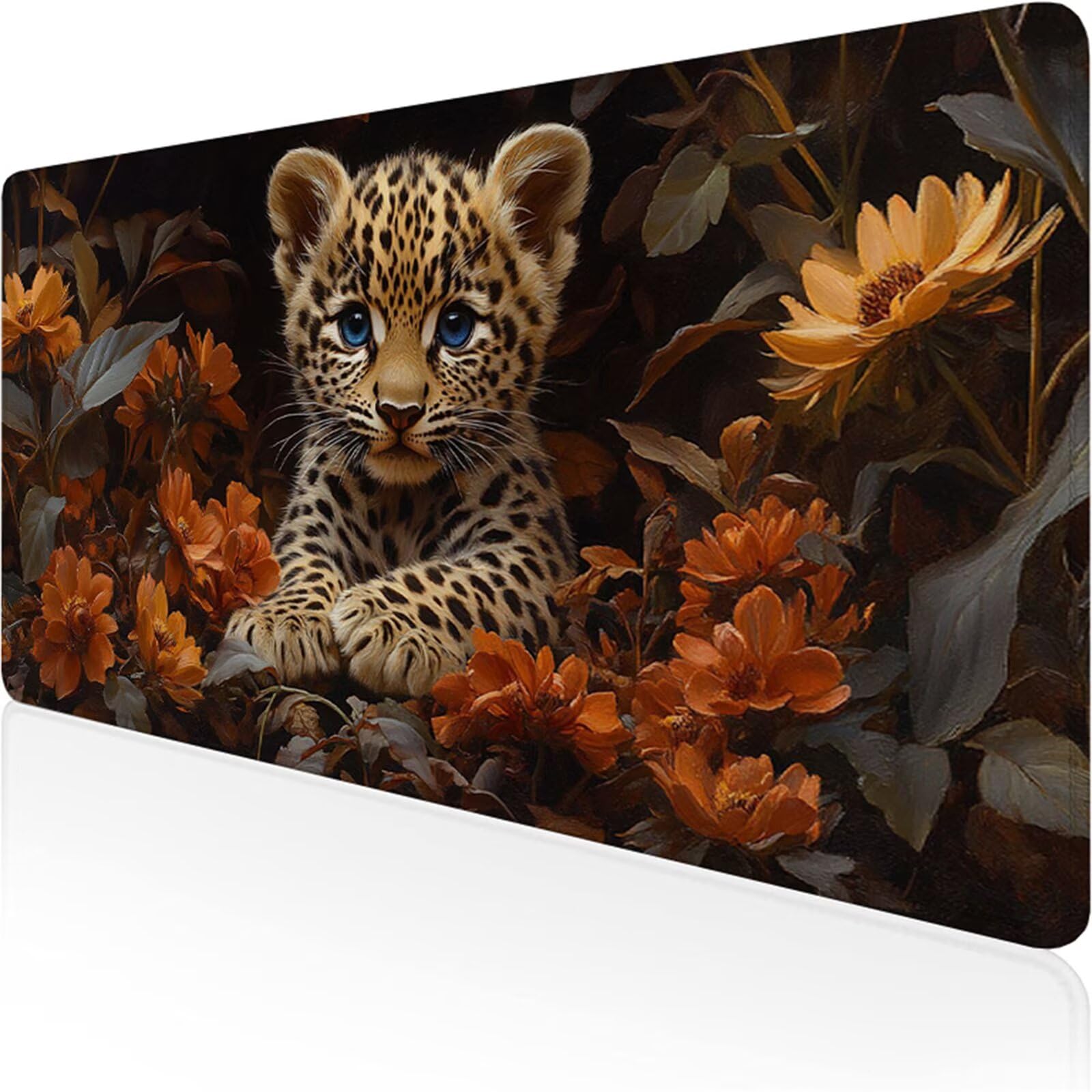 Żółta podkładka pod mysz dla graczy XXL 1400 x 600 x 3 mm, podkładka pod mysz dla zwierząt z antypoślizgową i wodoodporną gumową podstawą, gładka powierzchnia poprawia dokładność i szybkość D1-407
