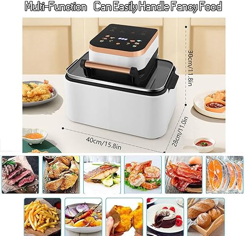 Miniatura 8 de Freidora de aire, freidora de aire visual de 12 l, horno inteligente de 1700 W con pantalla táctil digital sin aceite, temporizador y temperatura