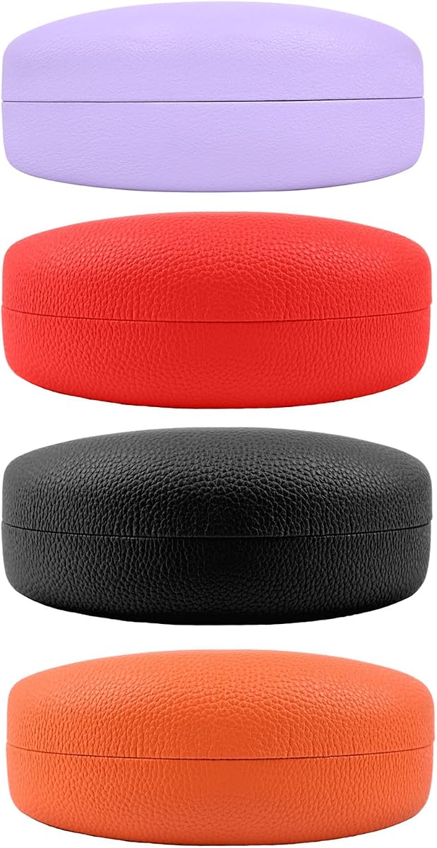 4 PACK Extra Large Hard Shell Eyeglasses Case, Protective Case For Eyeglasses and Sunglasses