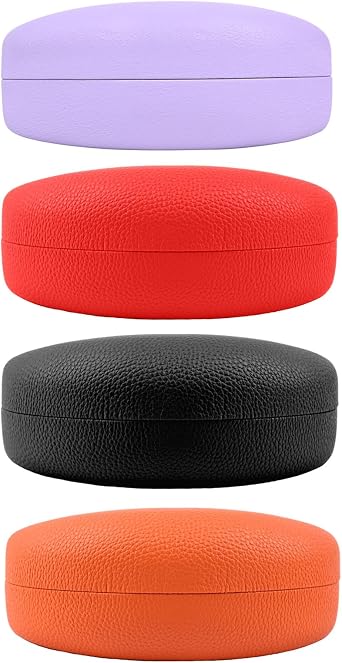 CHZZMS 4 PACK Extra Large Hard Shell Eyeglasses Case, Protective Case For Eyeglasses and Sunglasses