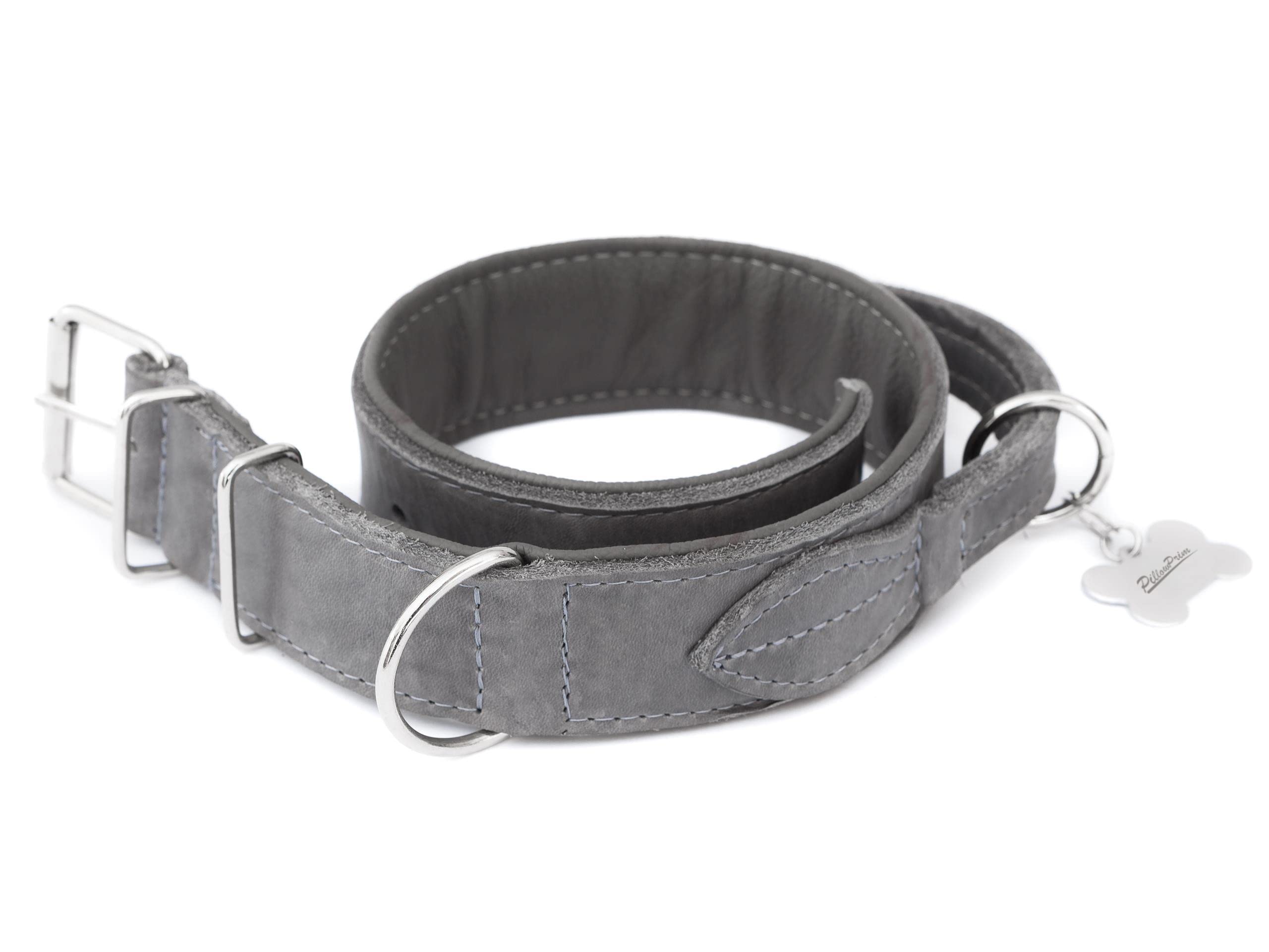 Collier pour chien en cuir, collier en cuir, collier pour chien, boucle en métal, 60 cm + pince à cendres.