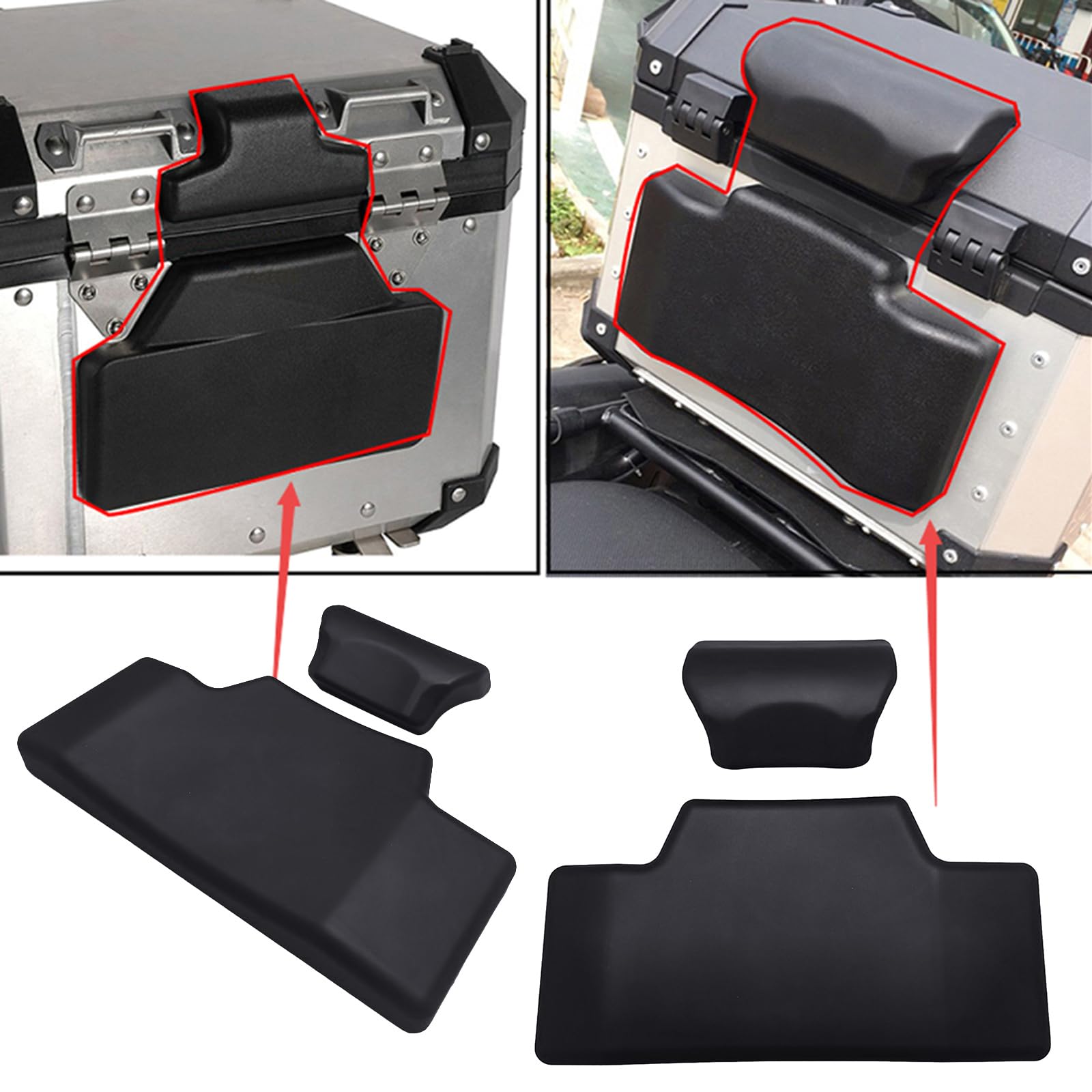 MURYE - Schienale per bauletto moto, cuscino, adesivo per bauletto, cuscino posteriore per passeggero, sacca posteriore per moto, cuscino per schienale passeggero