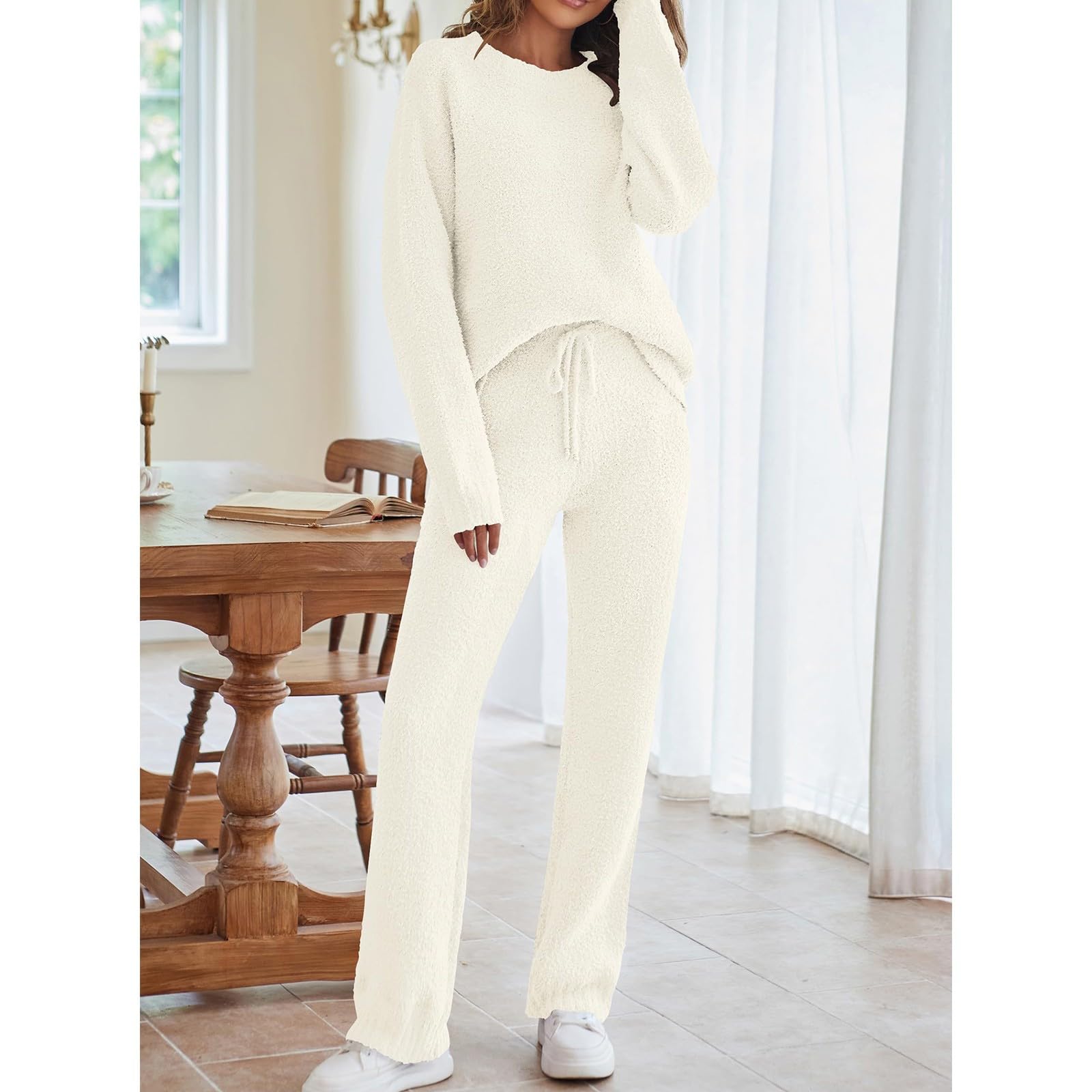 Ensemble Sport Femme Ensemble Femme Loungewear 2 Pièces Pull Décontracté