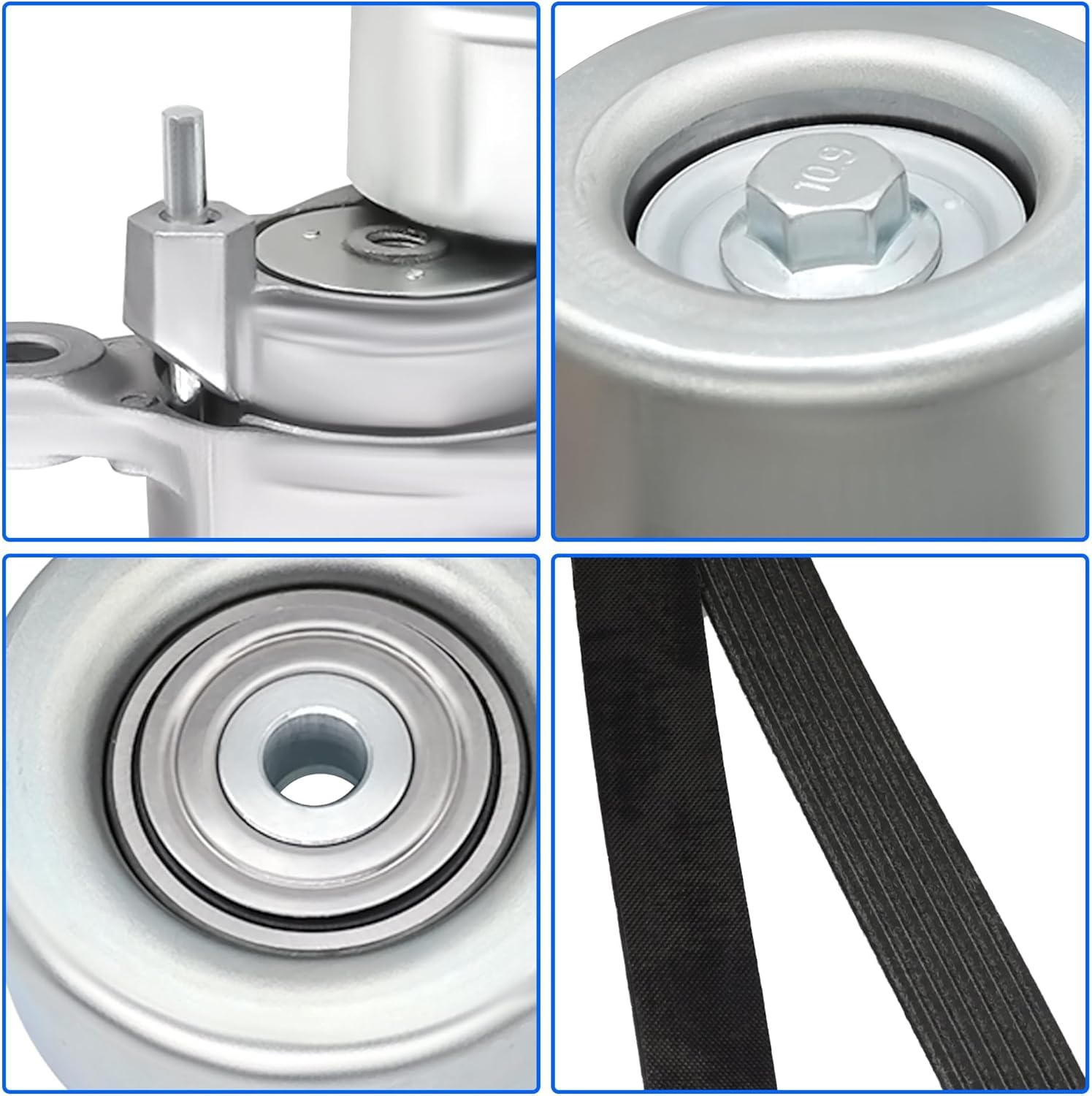 7PK2120 Dirve Belt Tensioner Fit for Toyota Tacoma 3.5L V6 2016-2023 Serpentine Belt Drive Tensioner Kit with Idler Pulley Replace 39424 166200P010 1662031090 90K39424