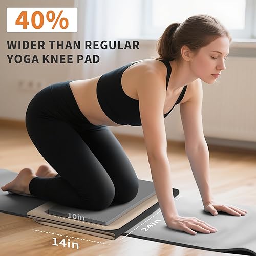 Miniatura 4 de Almohadilla plegable de ejercicio y yoga para gimnasio o uso doméstico, almohadilla de rodillas ecológica de 1.0 pulgadas de grosor y tapete de