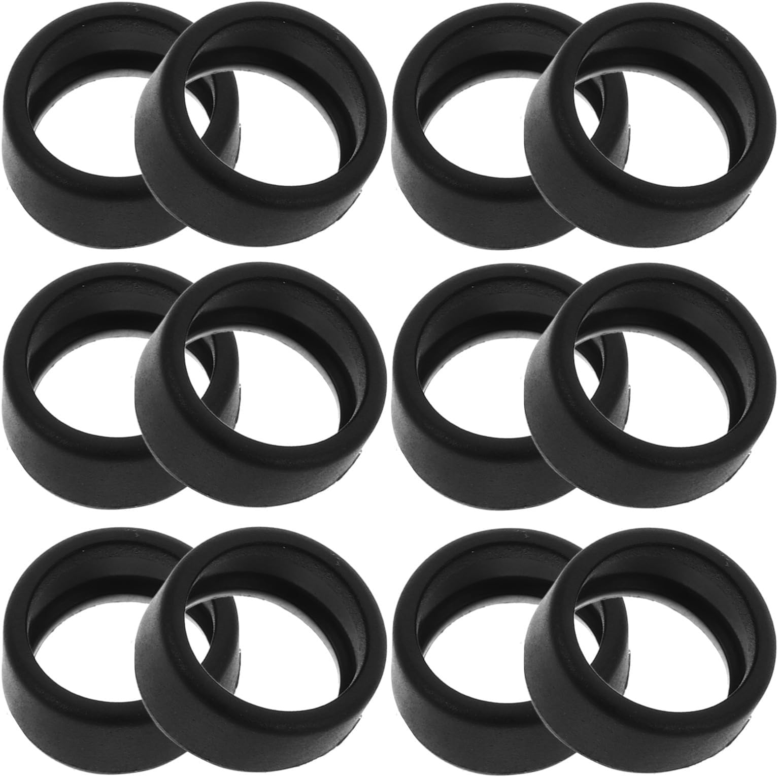 UKCOCO 12pcs Rubber Racing Car Tire Covers for 1:64 Scale Model DIY Wheels Replacement, Drift Car Small Tire Sleeves Compatible with Rc Trucks