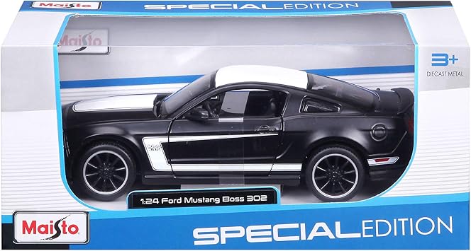 Maisto M31269 Ford Mustang 1:24 Scale Die-Cast Collecible Car, Matte Black